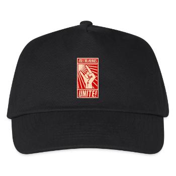Metalheads, Unite! | Propaganda poster style - Kids’ Baseball Cap - black - Front