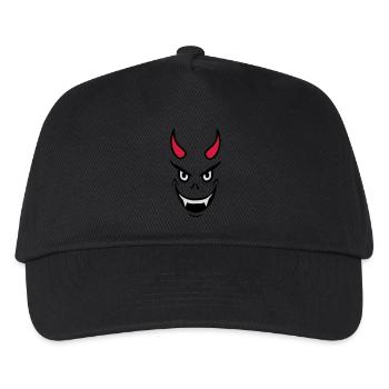 Böser Teufel Gesicht Design - Kinder Basecap - Schwarz - Vorne