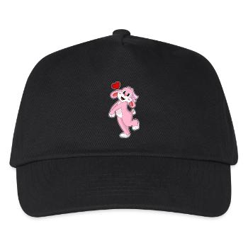 Hase Braut Schleier Hochzeit - Kinder Basecap - Schwarz - Vorne