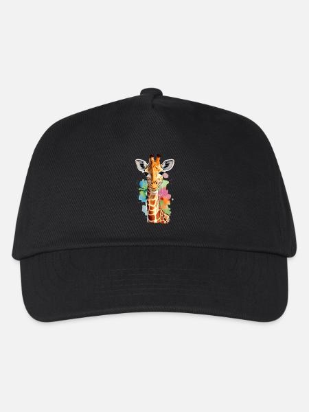 Giraffe - Kinder Basecap - Schwarz