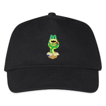 Schlange Karton - Kinder Basecap - Schwarz - Vorne