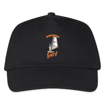 Fille Windsurfer - Casquette de baseball Enfant - noir - Devant