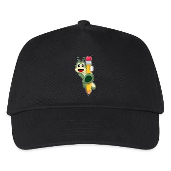 Caterpillar Pupil Pencil School - Kids’ Baseball Cap - black - Front