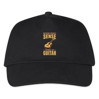 Nichts macht ohne meine Gitarre Sinn - Kinder Basecap - Schwarz - Vorne