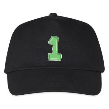 Zahl 1 - Kinder Basecap - Schwarz - Vorne