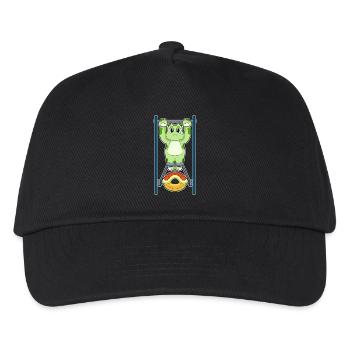 Turtle Bodybuilder Pull-ups Bodybuilding - Kids’ Baseball Cap - black - Front