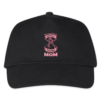 Eishockey Mama - Kinder Basecap - Schwarz - Vorne