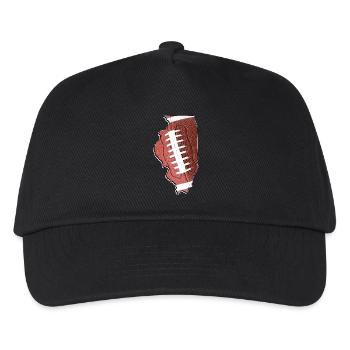 Illinois (USA) | echter Football | Landkarte - Kinder Basecap - Schwarz - Vorne