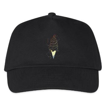 Vintage Ice Cream Cone Sketch - Kids’ Baseball Cap - black - Front