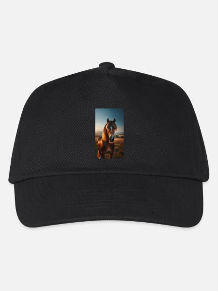 Horse - Kids’ Baseball Cap - black