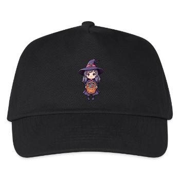 Süßes Hexenmädchen - Kinder Basecap - Schwarz - Vorne