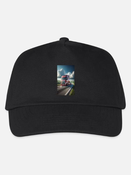 Lkw - Kinder Basecap - Schwarz
