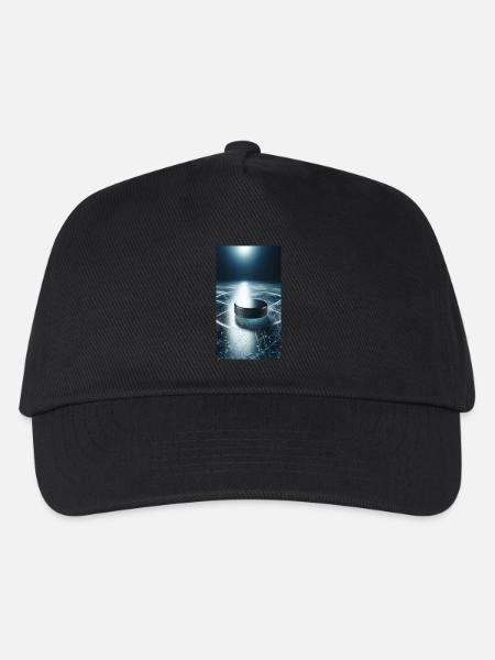 Ice Hockey Puck - Kids’ Baseball Cap - black