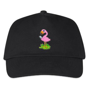 Flamingo Smartphone - Kids’ Baseball Cap - black - Front