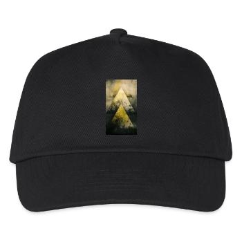 Geometrische Berge in Träumen - Kinder Basecap - Schwarz - Vorne