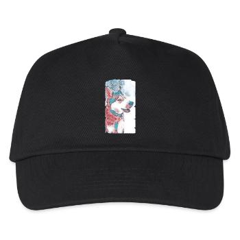 Husky Dog Pastel - Kids’ Baseball Cap - black - Front