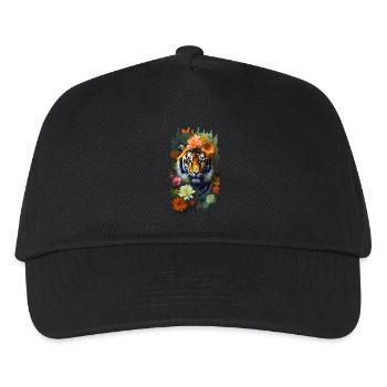 Tigre parmi les fleurs 🌸💛 - Casquette de baseball Enfant - noir - Devant