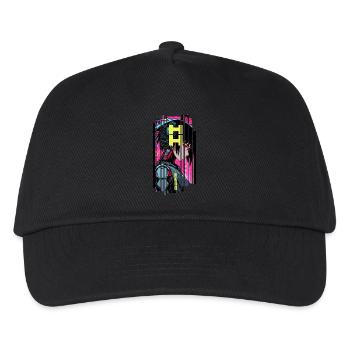 Cyborg Woman Futuristic Symbol - Kids’ Baseball Cap - black - Front