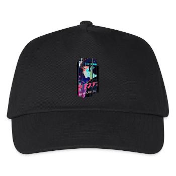 Cyborg Woman Futuristic Kanji - Kids’ Baseball Cap - black - Front