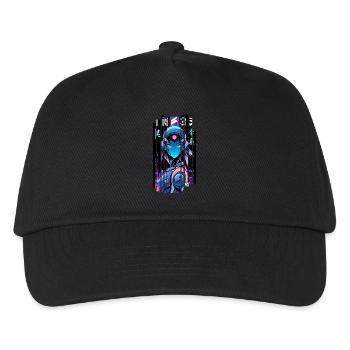 Cyborg Woman Futuristic Robot - Kids’ Baseball Cap - black - Front