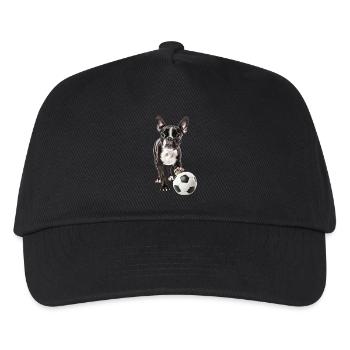 Boston Terrier - Kinder Basecap - Schwarz - Vorne
