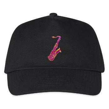 Saxophon - Kinder Basecap - Schwarz - Vorne