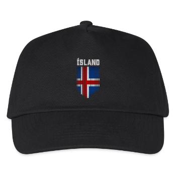 Flag of Iceland, Icelandic pride - Kids’ Baseball Cap - black - Front
