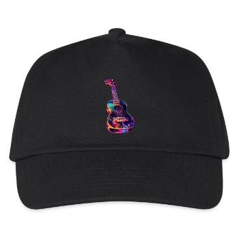 Ukulele - Kinder Basecap - Schwarz - Vorne