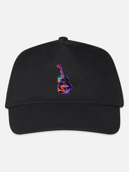 Ukulele - Kinder Basecap - Schwarz