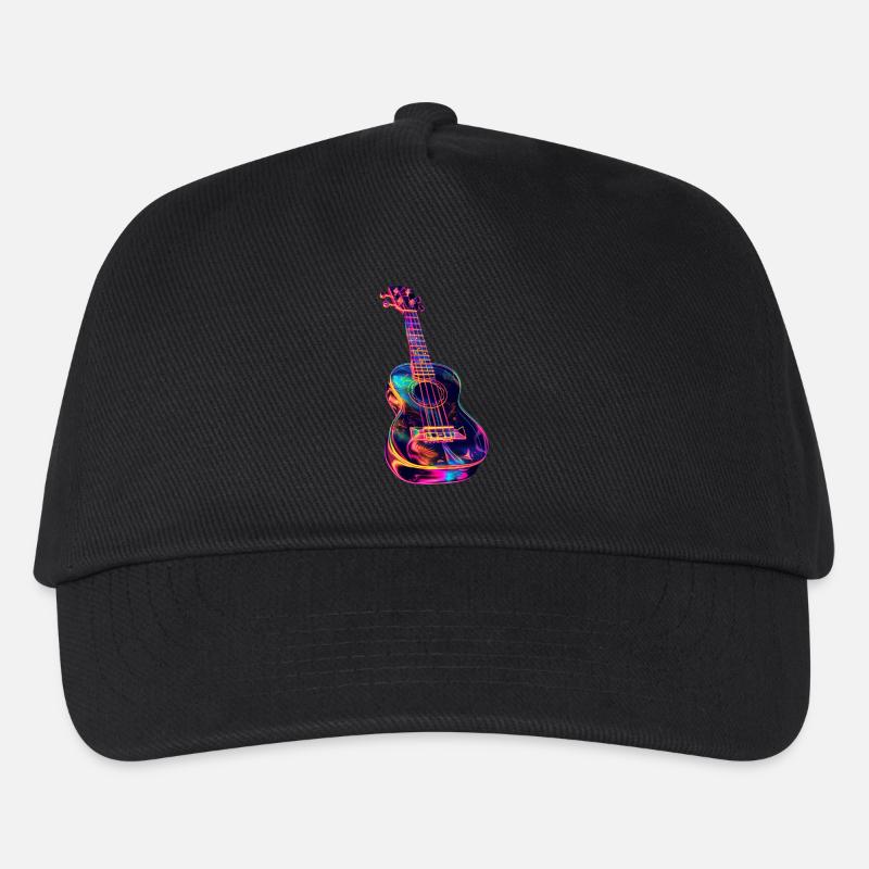 Ukulele - Kinder Basecap - Schwarz