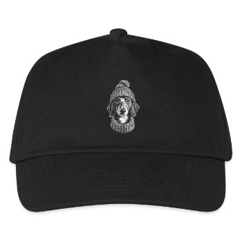 Dachshund bobble hat hat dachshund dog dog - Kids’ Baseball Cap - black - Front