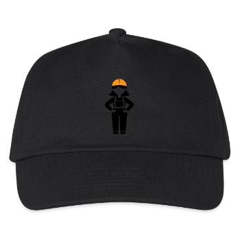Ouvrière du bâtiment Femme - Casquette de baseball Enfant - noir - Devant
