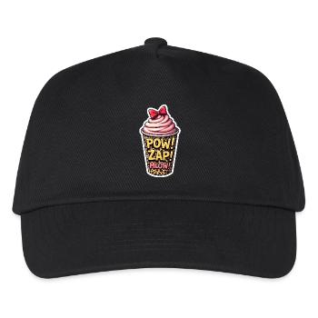 POW ZAP MIAU - Kinder Basecap - Schwarz - Vorne