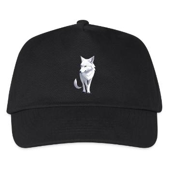 Loup Blanc - Casquette de baseball Enfant - noir - Devant