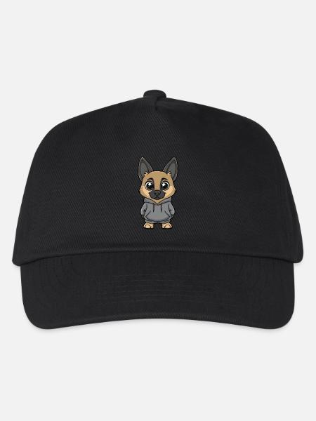 Schäferhund Hund Lustig - Kinder Basecap - Schwarz