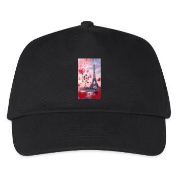 Bâton amour Paris - Casquette de baseball Enfant - noir - Devant