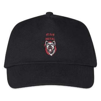 Heavy Metal Wolf - Kinder Basecap - Schwarz - Vorne