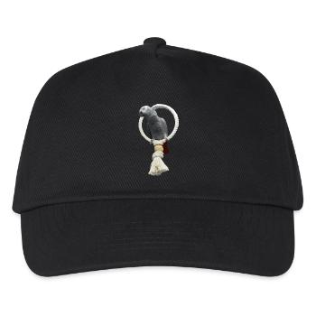 Papagei - Kinder Basecap - Schwarz - Vorne