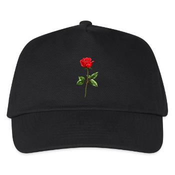 Rose Blume Liebe - Kinder Basecap - Schwarz - Vorne