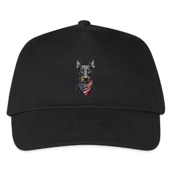 Dobermann - Kinder Basecap - Schwarz - Vorne