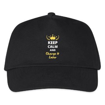 Keep Calm and Charge It Later - Kids’ Baseball Cap - black - Front