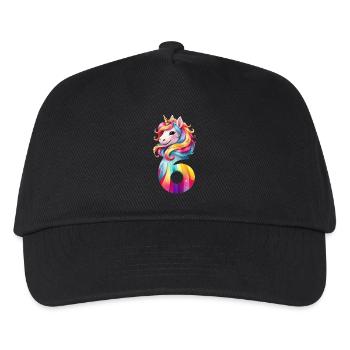 6. GEBURTSTAG EINHORN - Kinder Basecap - Schwarz - Vorne