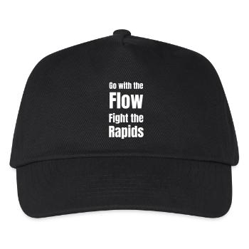 Go with the flow fight the rapids - Kids’ Baseball Cap - black - Front