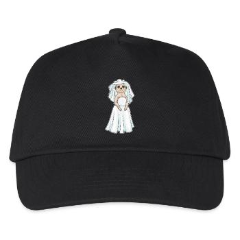 Erdmännchen Braut Schleier Hochzeit - Kinder Basecap - Schwarz - Vorne