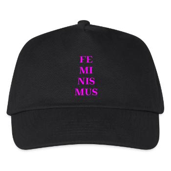 Feminismus Geschenkidee Feministin feministisch - Kinder Basecap - Schwarz - Vorne