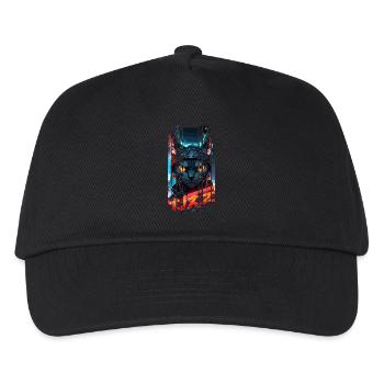 Cyber chat Urban city neon - Kids’ Baseball Cap - black - Front