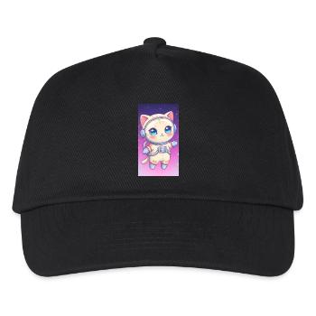 Astronaut Kätzchen - Kinder Basecap - Schwarz - Vorne
