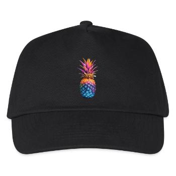 Ananas - Kinder Basecap - Schwarz - Vorne