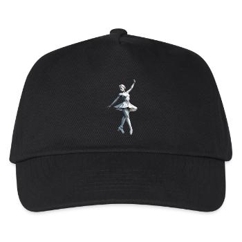 Low Poly Ballerina - Ballet Design - Kids’ Baseball Cap - black - Front