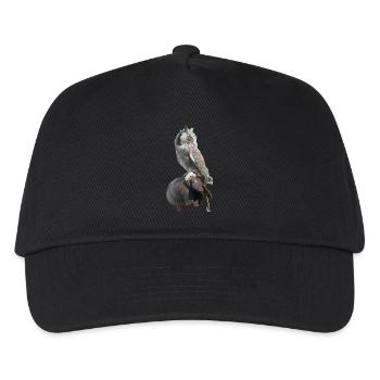 Eule - Kinder Basecap - Schwarz - Vorne